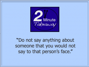 number one communication tip, business communication, learn to communicate better, 2 minute takeaway podcast, communications expert