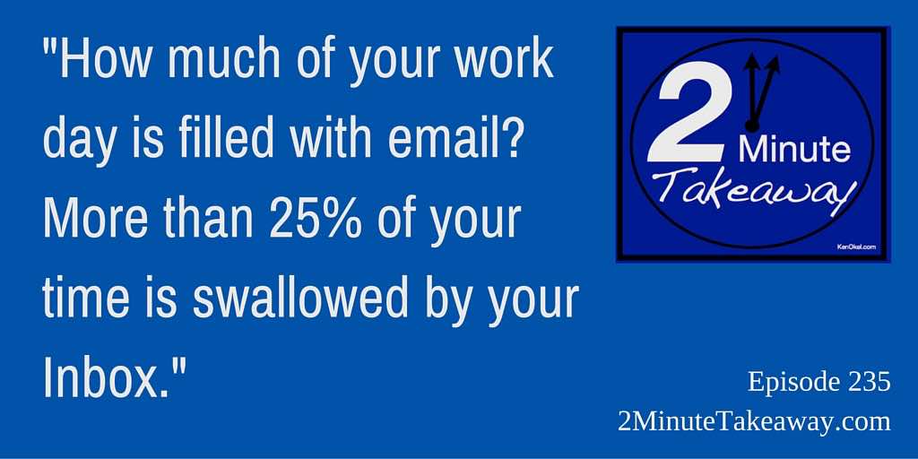 Overwhelmed by Email,  2 Minute Takeaway Podcast - Ep 235,  Ken Okel Florida Professional Speaker Orlando Miami