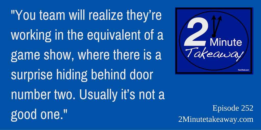 Leadership mistake, How Leaders lose productivity,  2 Minute Takeaway Podcast - Ep 252- Ken Okel Professional Speaker Florida Orlando Miami