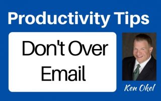 email and clutter, email productivity tip, Ken Okel Professional Speaker in Florida Orlando Miami