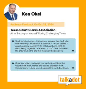 Ken Okel. Testimonial Texas Court Clerks Association